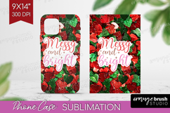 Funny Christmas Quote Phone Case PNG - Xmas Glitter Case PNG Product Image 1