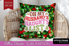 Funny Christmas Quote Pillow Sublimation - Xmas Glitter PNG Product Image 1