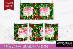 Funny Christmas Quote Mug Wrap - Xmas Glitter Mug PNG Product Image 1