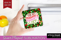 Funny Christmas Quote Magnet Sublimation - Xmas Glitter PNG Product Image 1