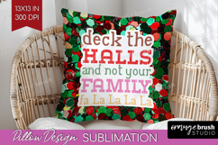 Funny Christmas Quote Pillow Sublimation - Xmas Glitter PNG Product Image 1