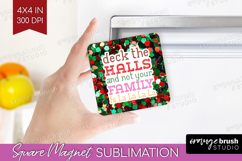 Funny Christmas Quote Magnet Sublimation - Xmas Glitter PNG Product Image 1