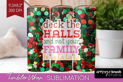 Funny Christmas Quote Tumbler Wrap - Xmas Glitter Tumbler Product Image 1