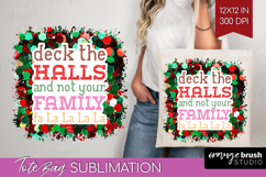 Funny Christmas Quote Tote Bag - Xmas Glitter Tote Bag PNG Product Image 1