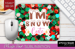 Funny Christmas Quote Mouse Pad Sublimation - Xmas Glitter Product Image 1