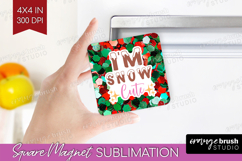 Funny Christmas Quote Magnet Sublimation - Xmas Glitter PNG Product Image 1