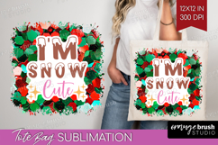 Funny Christmas Quote Tote Bag - Xmas Glitter Tote Bag PNG Product Image 1