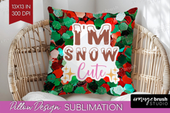 Funny Christmas Quote Pillow Sublimation - Xmas Glitter PNG Product Image 1