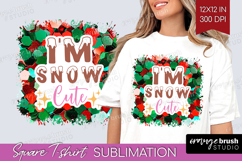 Funny Christmas Quote Square Tshirt Background - Xmas PNG Product Image 1
