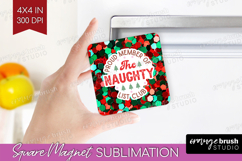 Funny Christmas Quote Magnet Sublimation - Xmas Glitter PNG Product Image 1