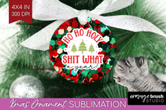 Funny Christmas Quote Ornament PNG - Xmas Glitter PNG Product Image 1