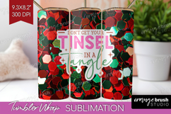 Funny Christmas Quote Tumbler Wrap - Xmas Glitter Tumbler Product Image 1