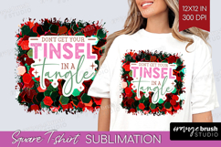 Funny Christmas Quote Square Tshirt Background - Xmas PNG Product Image 1
