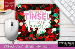 Funny Christmas Quote Mouse Pad Sublimation - Xmas Glitter Product Image 1