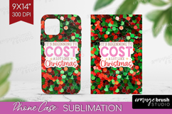 Funny Christmas Quote Phone Case PNG - Xmas Glitter Case PNG Product Image 1