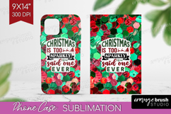 Funny Christmas Quote Phone Case PNG - Xmas Glitter Case PNG Product Image 1