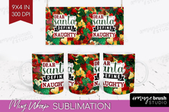 Funny Christmas Quote Mug Wrap - Xmas Glitter Mug PNG Product Image 1