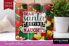Funny Christmas Quote Tumbler Wrap - Xmas Glitter Tumbler Product Image 1