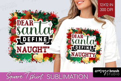 Funny Christmas Quote Square Tshirt Background - Xmas PNG Product Image 1