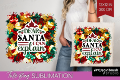 Funny Christmas Quote Tote Bag - Xmas Glitter Tote Bag PNG Product Image 1