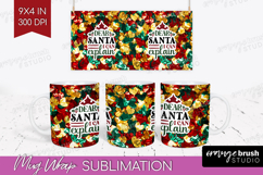 Funny Christmas Quote Mug Wrap - Xmas Glitter Mug PNG Product Image 1