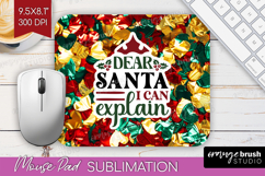 Funny Christmas Quote Mouse Pad Sublimation - Xmas Glitter Product Image 1
