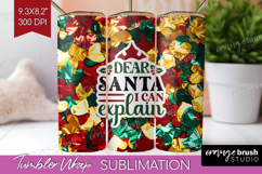 Funny Christmas Quote Tumbler Wrap - Xmas Glitter Tumbler Product Image 1