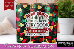 Funny Christmas Quote Tumbler Wrap - Xmas Glitter Tumbler Product Image 1