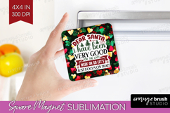 Funny Christmas Quote Magnet Sublimation - Xmas Glitter PNG Product Image 1