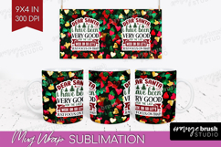 Funny Christmas Quote Mug Wrap - Xmas Glitter Mug PNG Product Image 1
