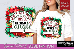 Funny Christmas Quote Square Tshirt Background - Xmas PNG Product Image 1