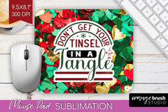Funny Christmas Quote Mouse Pad Sublimation - Xmas Glitter Product Image 1