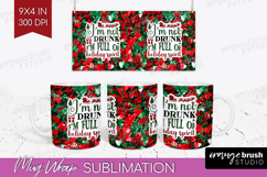 Funny Christmas Quote Mug Wrap - Xmas Glitter Mug PNG Product Image 1