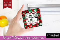 Funny Christmas Quote Magnet Sublimation - Xmas Glitter PNG Product Image 1
