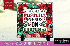Funny Christmas Quote Slate PNG - Xmas Glitter Square Slate Product Image 1