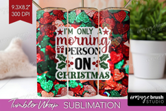 Funny Christmas Quote Tumbler Wrap - Xmas Glitter Tumbler Product Image 1