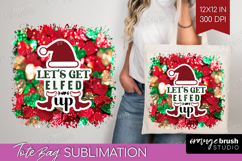 Funny Christmas Quote Tote Bag - Xmas Glitter Tote Bag PNG Product Image 1