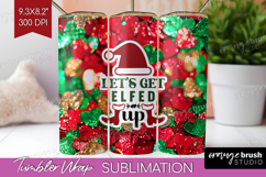 Funny Christmas Quote Tumbler Wrap - Xmas Glitter Tumbler Product Image 1