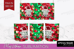 Funny Christmas Quote Mug Wrap - Xmas Glitter Mug PNG Product Image 1