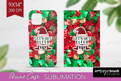 Funny Christmas Quote Phone Case PNG - Xmas Glitter Case PNG Product Image 1