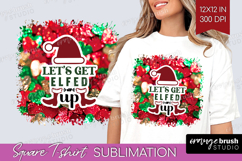 Funny Christmas Quote Square Tshirt Background - Xmas PNG Product Image 1