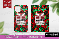 Funny Christmas Quote Phone Case PNG - Xmas Glitter Case PNG Product Image 1