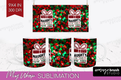 Funny Christmas Quote Mug Wrap - Xmas Glitter Mug PNG Product Image 1