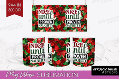 Funny Christmas Quote Mug Wrap - Xmas Glitter Mug PNG Product Image 1