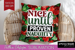 Funny Christmas Quote Pillow Sublimation - Xmas Glitter PNG Product Image 1