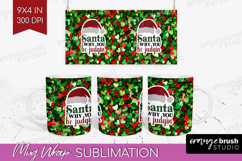 Funny Christmas Quote Mug Wrap - Xmas Glitter Mug PNG Product Image 1