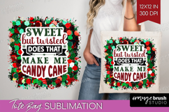 Funny Christmas Quote Tote Bag - Xmas Glitter Tote Bag PNG Product Image 1