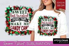 Funny Christmas Quote Square Tshirt Background - Xmas PNG Product Image 1