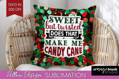 Funny Christmas Quote Pillow Sublimation - Xmas Glitter PNG Product Image 1