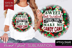 Funny Christmas Quote Round Tshirt Background - Xmas Glitter Product Image 1